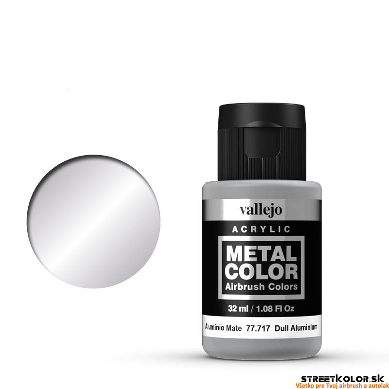 Vallejo 77.717 matná hliníková metalická AirBrush farba 32 ml