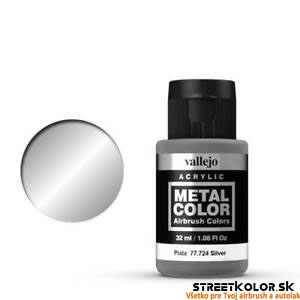 Vallejo 77.724 strieborná metalická AirBrush farba 32 ml