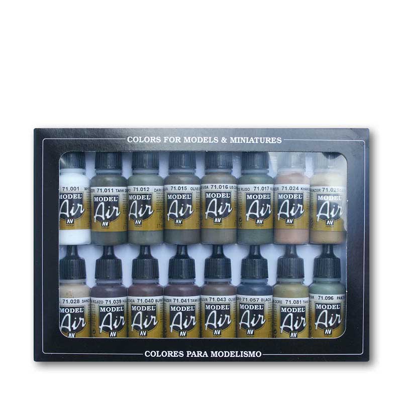 Vallejo sada 71.190 airbrush farieb Tank set 16x17 ml