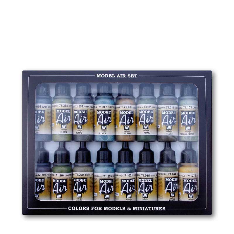 Vallejo sada 71.193 airbrush farieb RLM set 16x17 ml