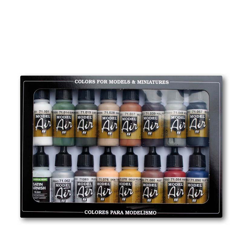 Vallejo sada 71.191 airbrush farieb Train paint 16x17 ml