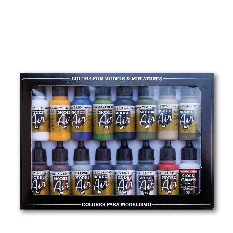 Vallejo sada 71.192 airbrush farieb Construction Kit 16x17 ml