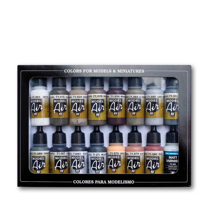 Vallejo sada 71.194 airbrush farieb Ageing set 16x17 ml