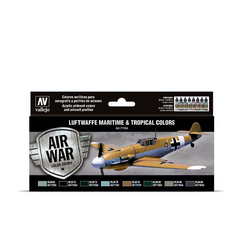 Vallejo 71.164 sada airbrush farieb Luftwafe Maritime and Tropical 8x17 ml