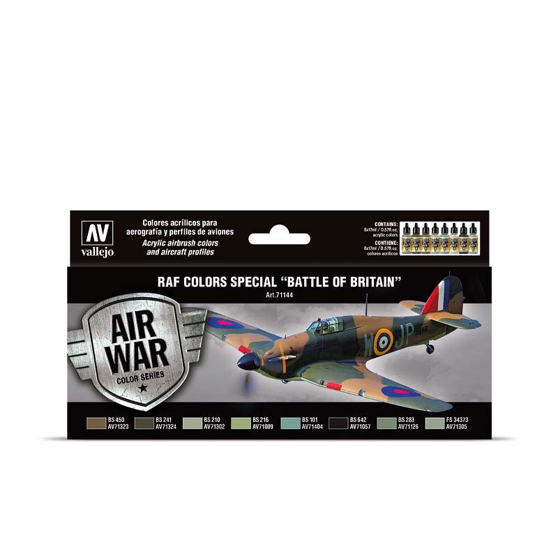 Vallejo sada 71.144 airbrush farieb RAF Battle of Britain 8x17 ml