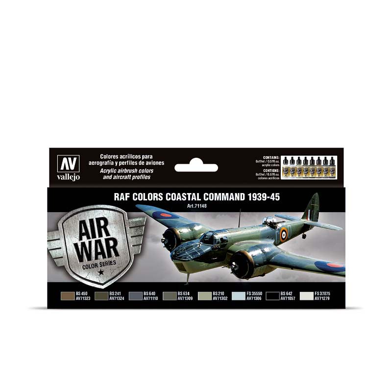 Vallejo 71.148 sada airbrush farieb Coastal Command 8x17 ml