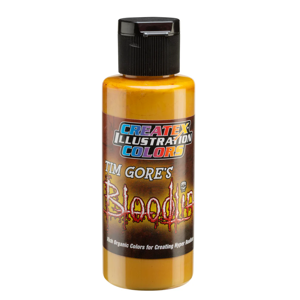 Ilustračná Olivovo zlatá svetlá airbrush farba CreateX 60 ml – 5016 Lifeline Light Olive Gold