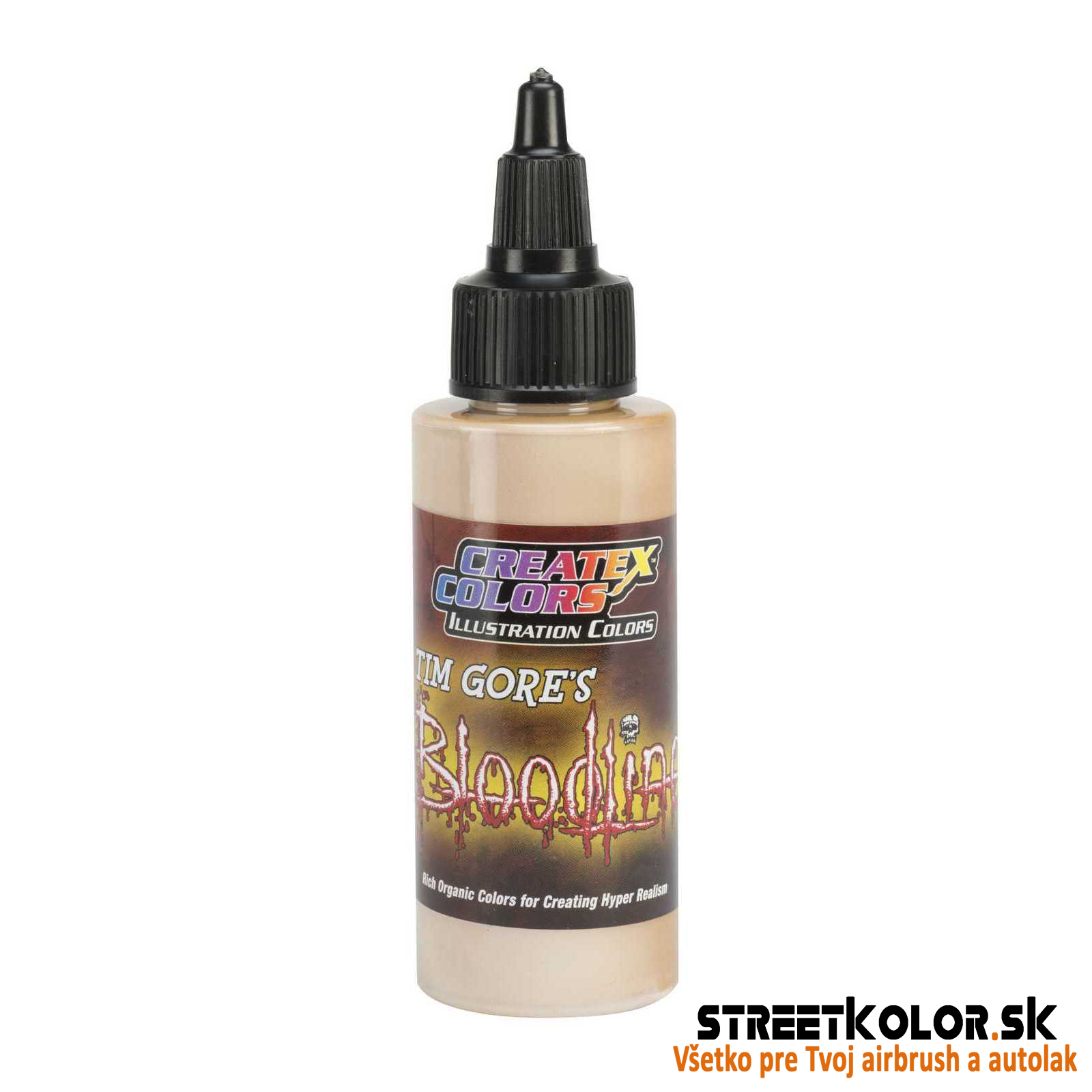 Ilustračná Tmavá béžová airbrush farba CreateX 30 ml