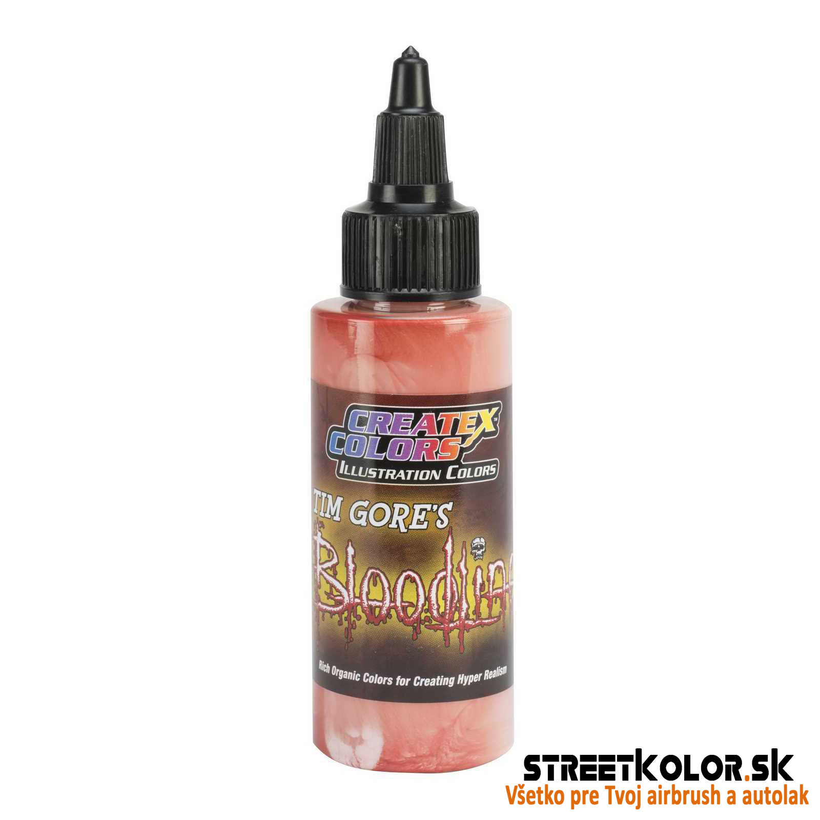 Ilustračná Ružovočervená airbrush farba CreateX 30 ml