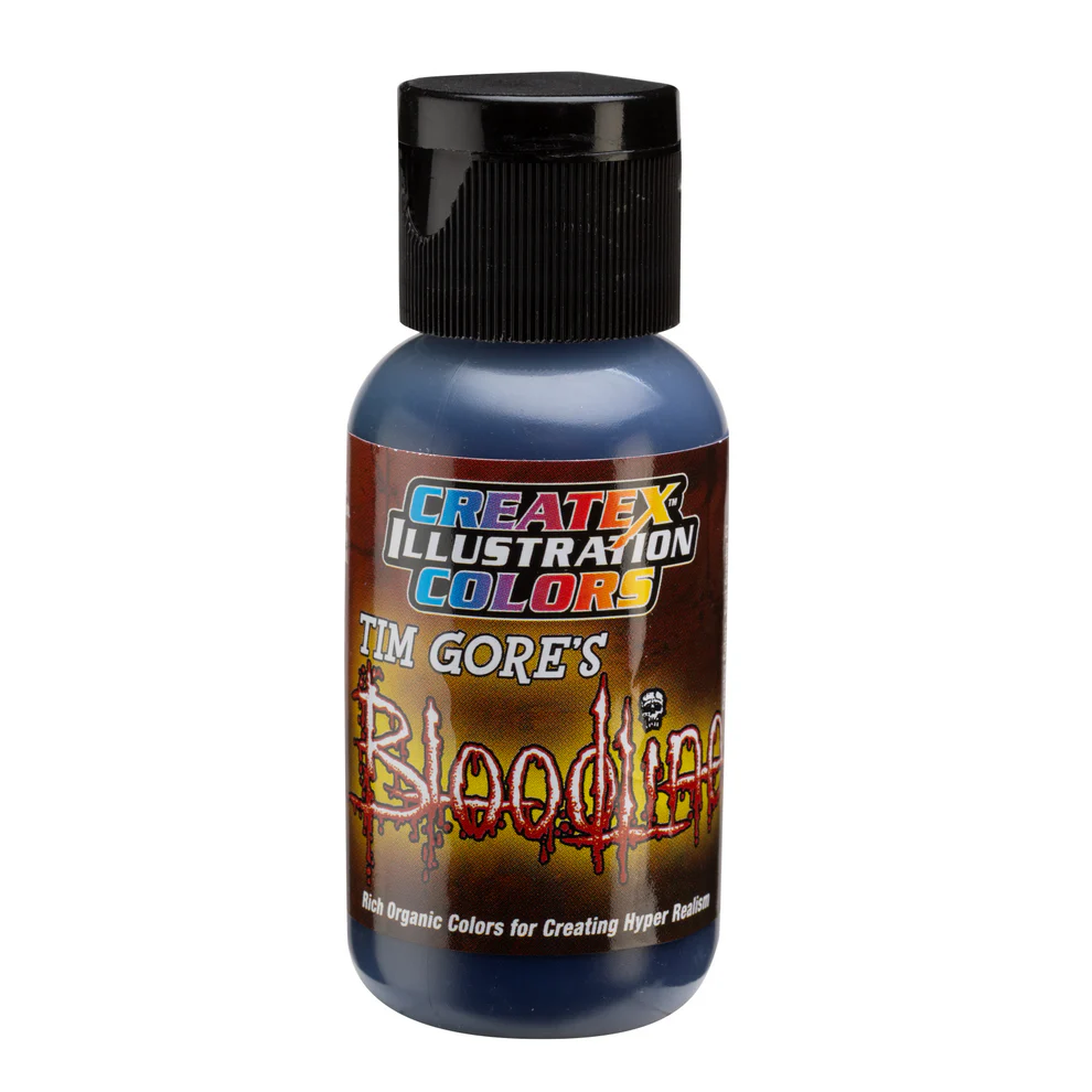 Ilustračná Modrá airbrush farba CreateX 5044 30 ml – Illustration Code Blue Bloodline