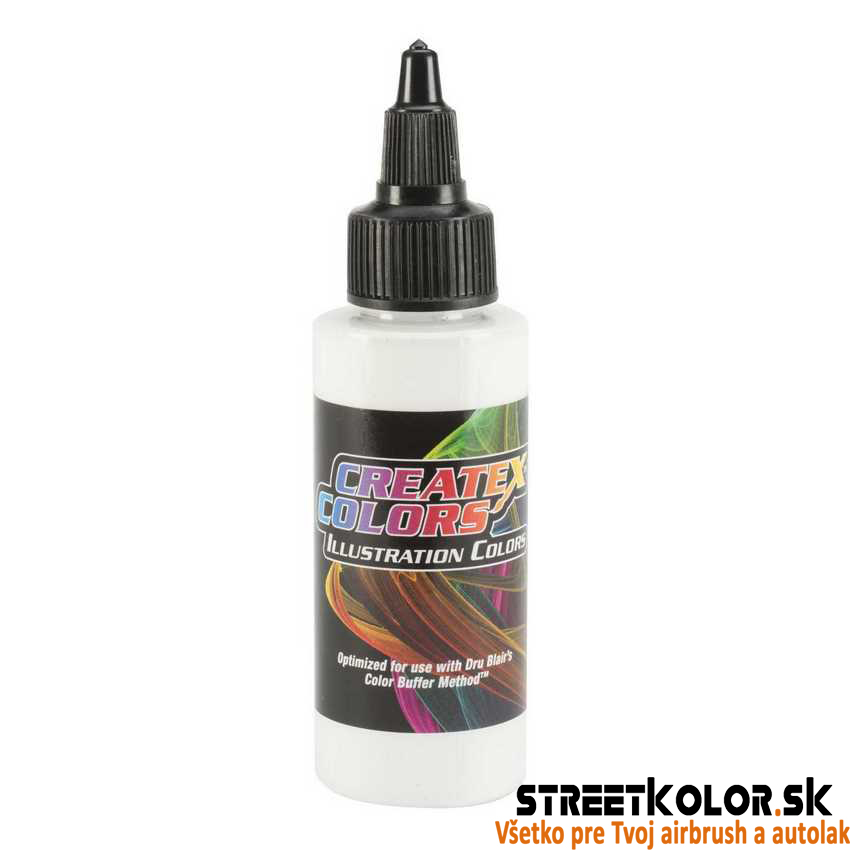 Ilustračná Nepriehľadná biela airbrush farba CreateX 30 ml