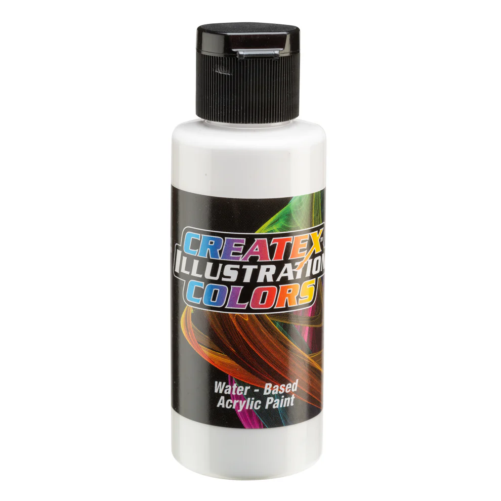 Ilustračná Nepriehľadná biela airbrush farba CreateX 60 ml – 5068 Opaque White