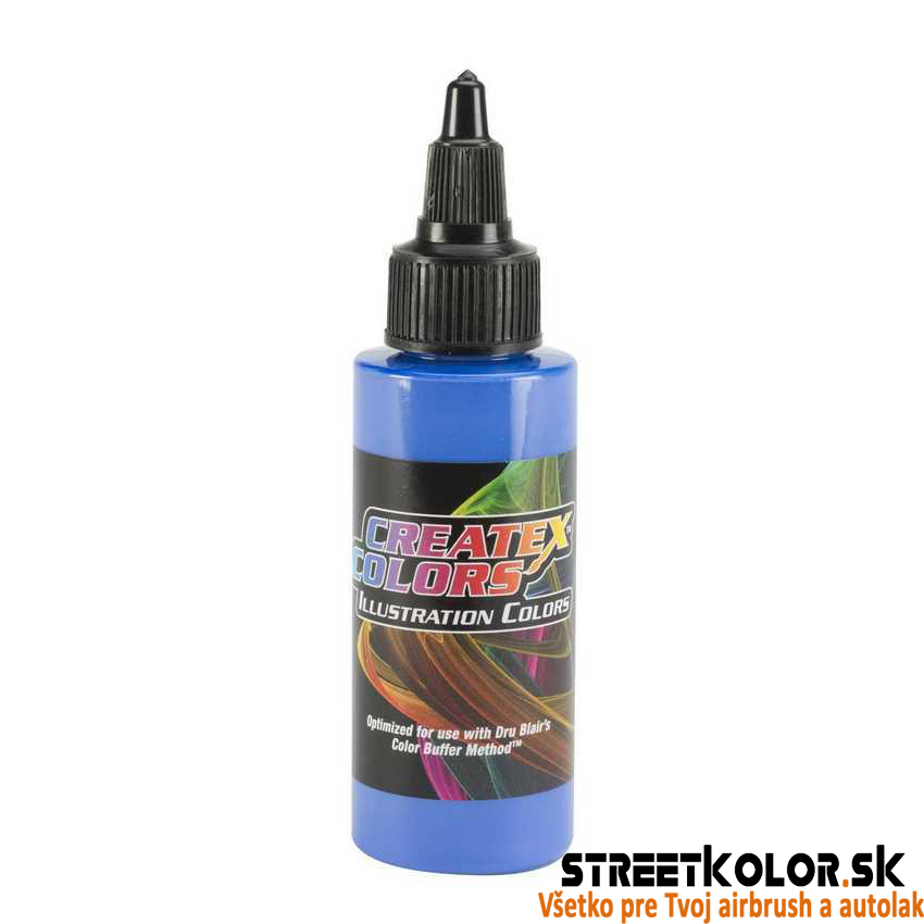 Ilustračná Nepriehľadná svetlomodrá airbrush farba CreateX 30 ml