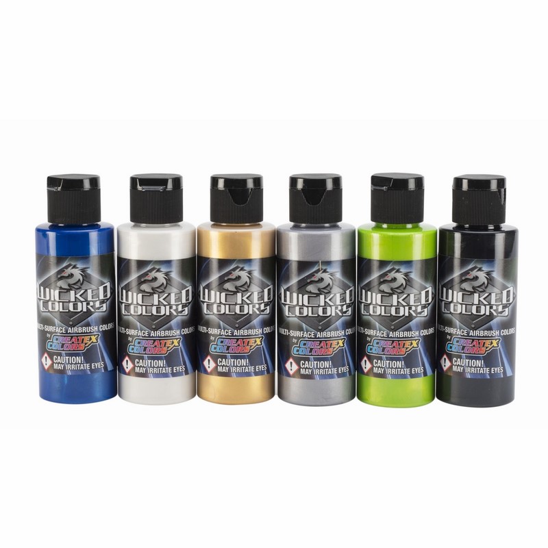 6x60ml Wicked Perleťová sada airbrush farieb W105-00