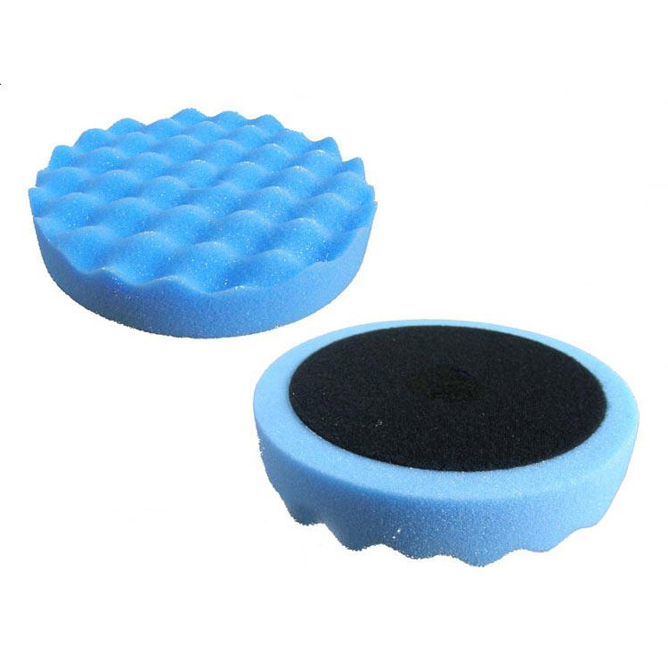 Velcro profilovaný leštiaci kotúč na suchý zips, Mäkký, Modrý, 150mm, 2,5cm