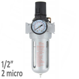 Regulátor tlaku vzduchu s filtrom, vnútorný závit:1/2", filtrácia: 2 mikróny