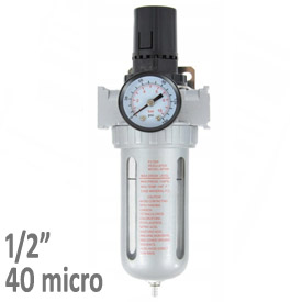 Regulátor tlaku vzduchu s filtrom, vnútorný závit:1/2", filtrácia: 40 mikrónov