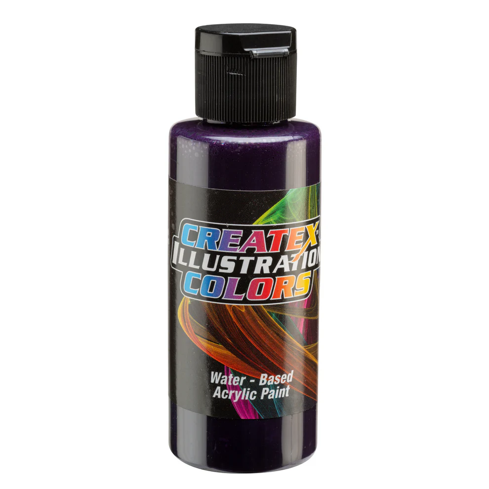Ilustračná Červeno-fialová airbrush farba CreateX 60 ml – 5056 Transparent Red Violet