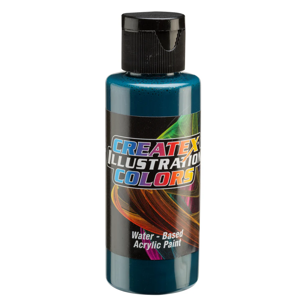 Ilustračná Tyrkysová airbrush farba CreateX 60 ml – 5058 Transparent Viridian