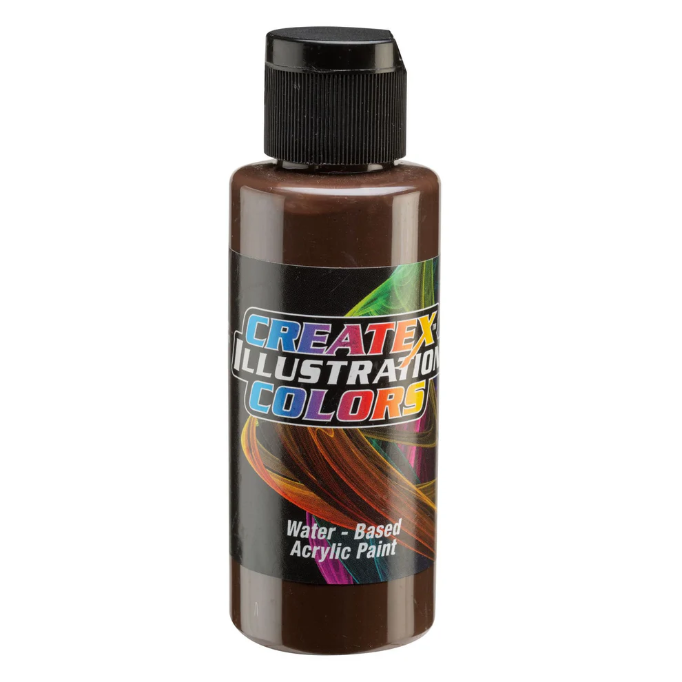 Ilustračná Hnedo-oranžová airbrush farba CreateX 60 ml – 5062 Transparent Burnt Umber