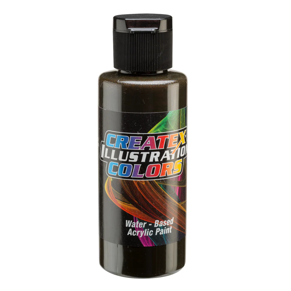 Ilustračná Sépiová airbrush farba CreateX 60 ml – 5063 Transparent Sepia