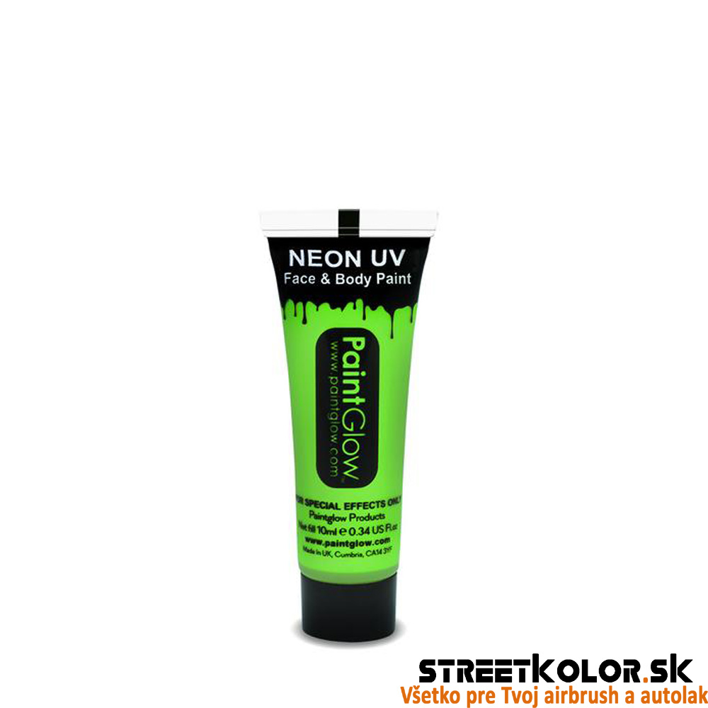 UV Fluorescenčná farba Zelená na telo a tvár, 10ml