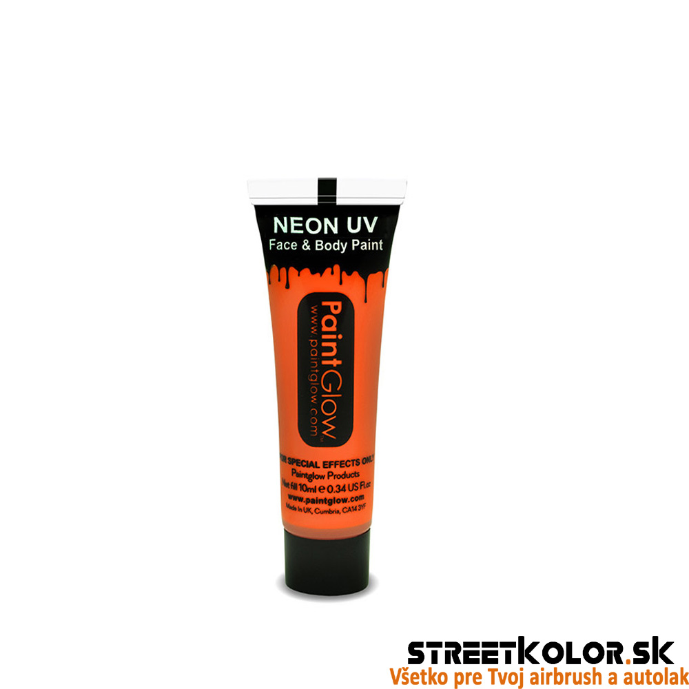 UV Fluorescenčná farba oranžová na telo a tvár, 10ml