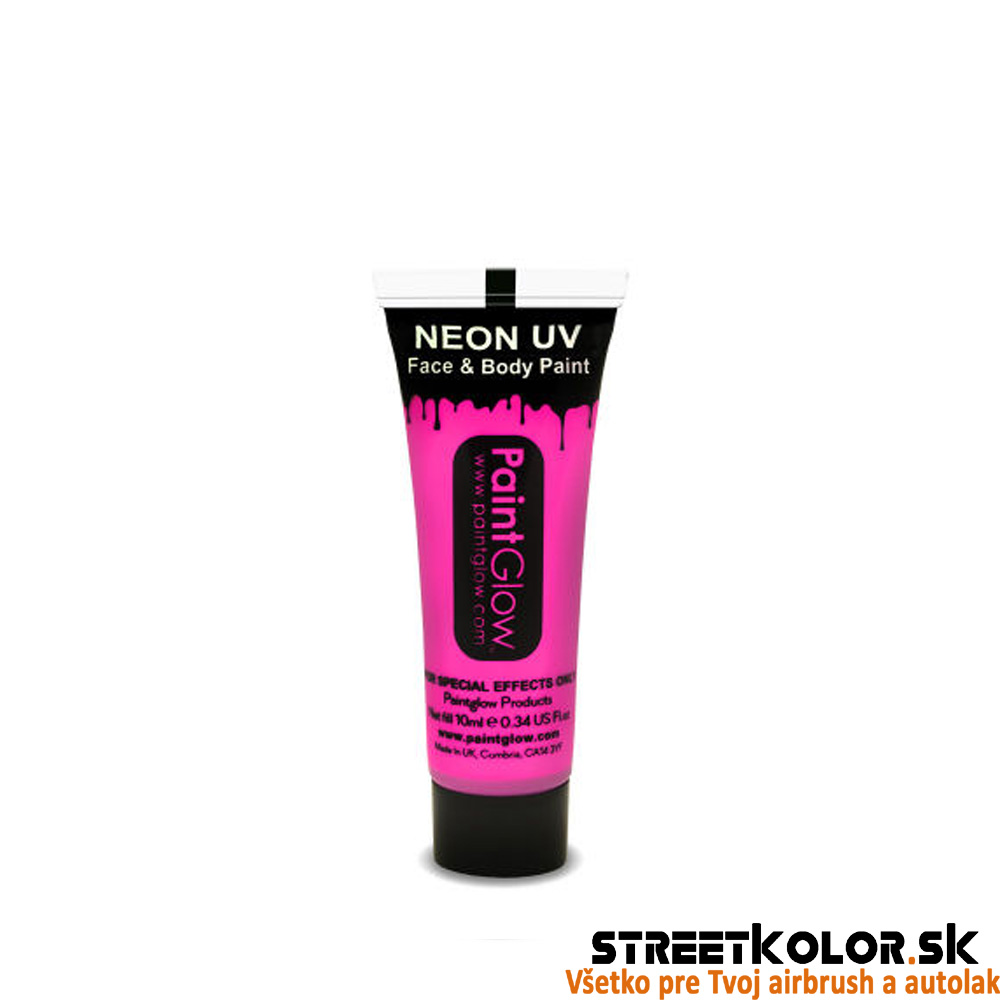 UV Fluorescenčná farba ružová na telo a tvár, 10ml