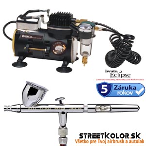 Airbrush set: kompresor Iwata IS-850 SMART JET + airbrush Iwata Eclipse HP-CS