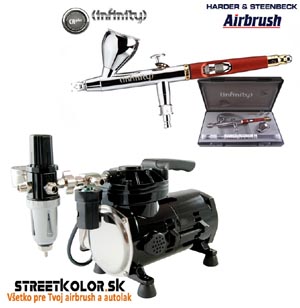 Airbrush set: kompresor SPARMAX TC-501N + pištoľ HARDER & STEENBECK Infinity