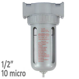 Filter vzduchu-odkaľovač Závit:1/2", Filtrácia: 10 mikrónov