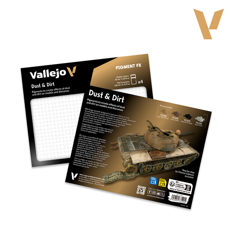 Vallejo pigment Fx Set Dust and Dirt 73190,  4 x 30ml