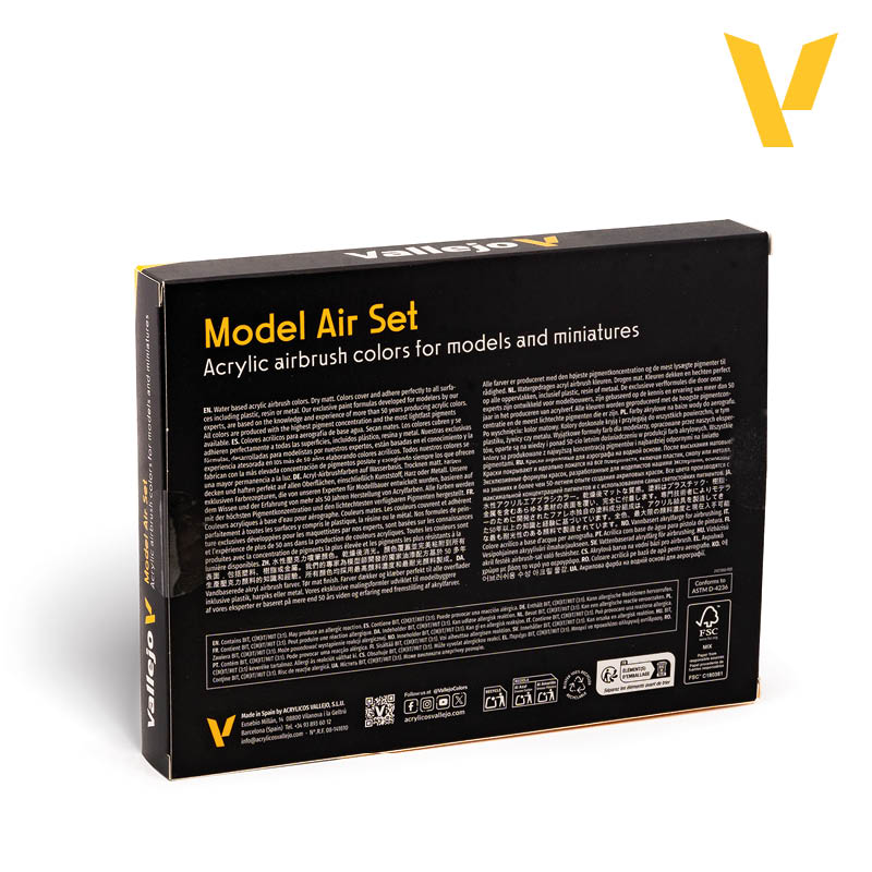 Vallejo 71.193 sada airbrush farieb RLM Luftwaffe 16x18 ml