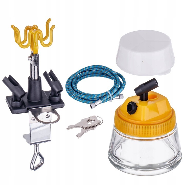 Profesionálny airbrush set: Kompresor TC-80 a airbrush pištoľ KZ-30 + hadica + stojan + čistiaca nádoba